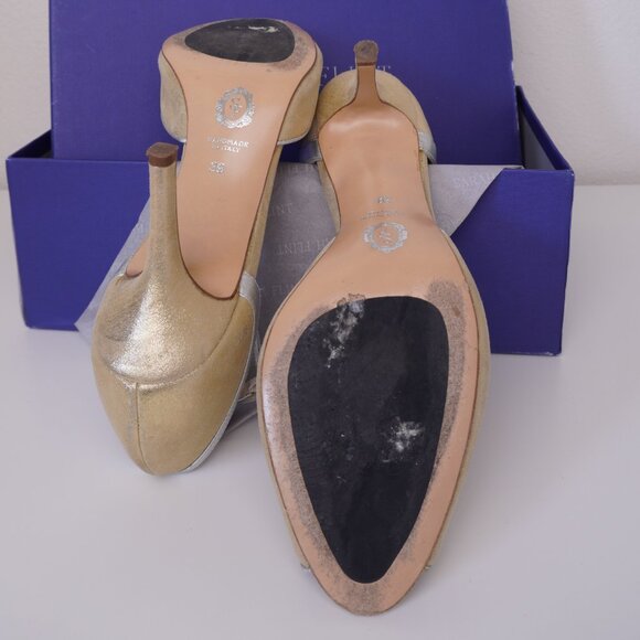 Sarah Flint Suede D'Orsay Pumps - Picture 7 of 9